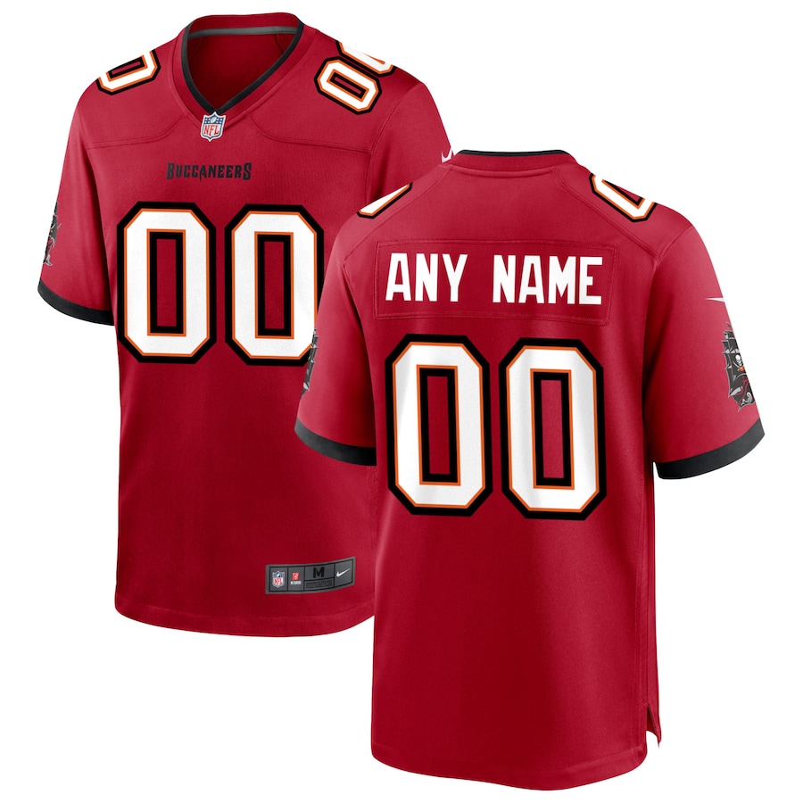 Men Nike Tampa Bay Buccaneers Red Custom Game Jersey